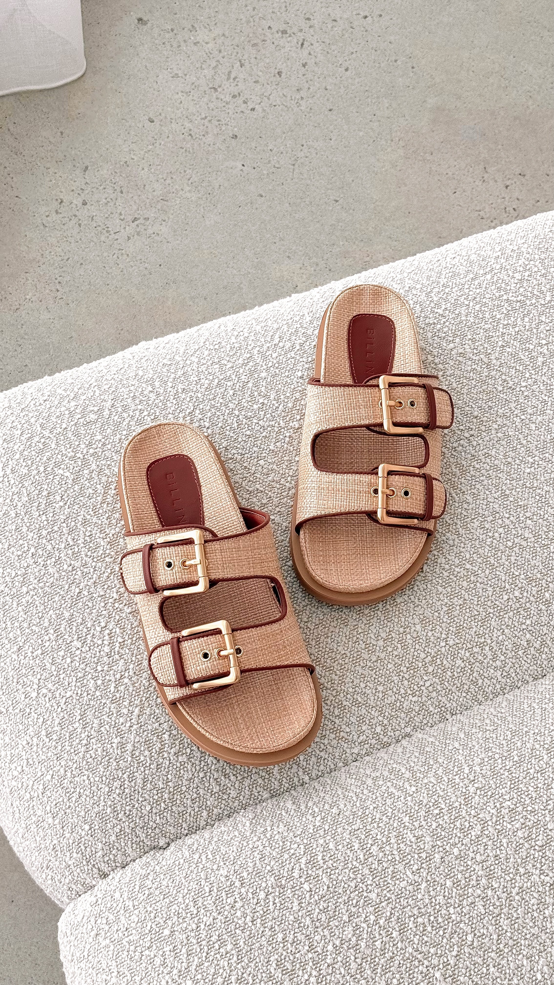 Tenzin Slides - Natural Raffia