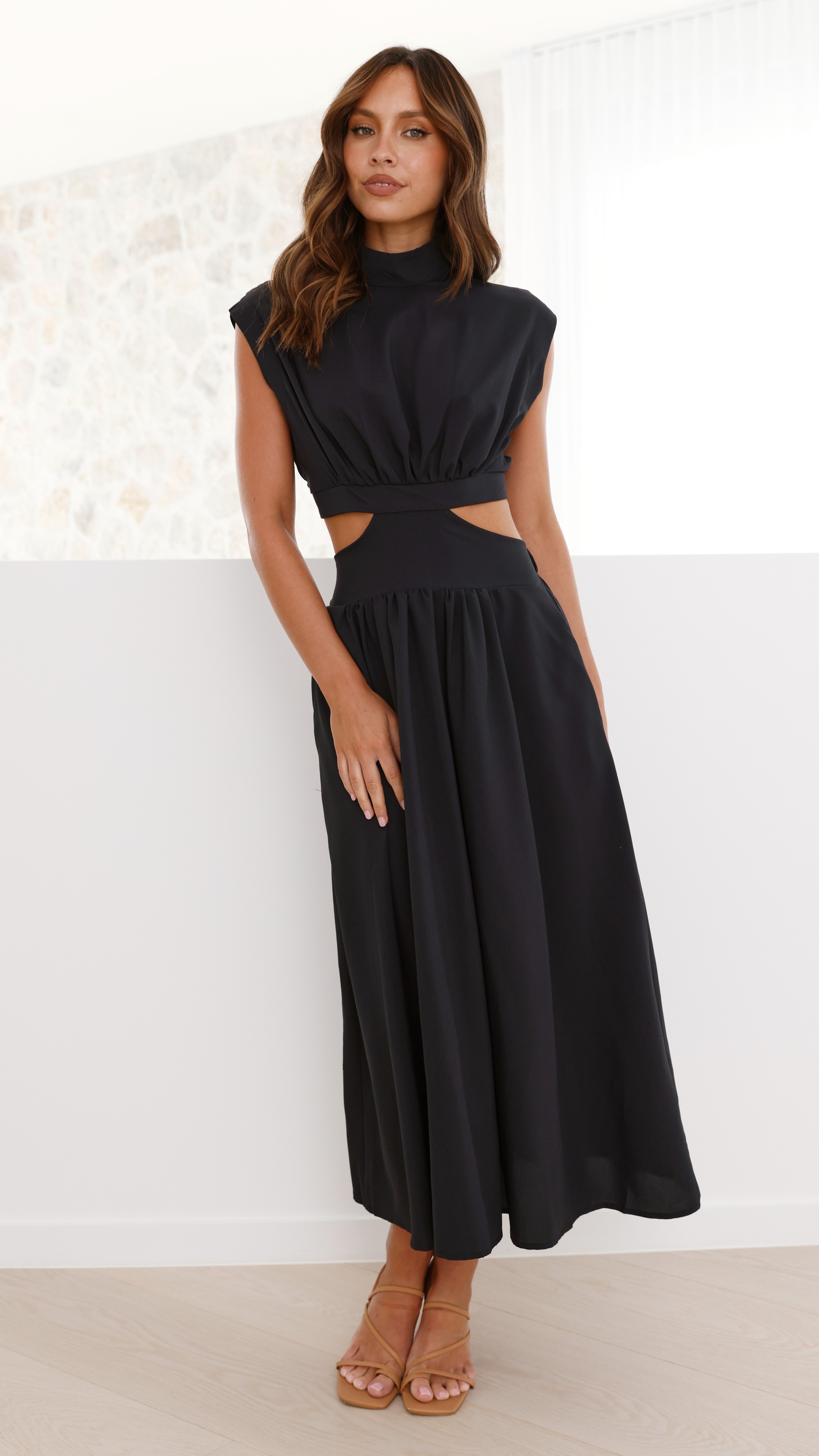 Maddison Midi Dress - Black
